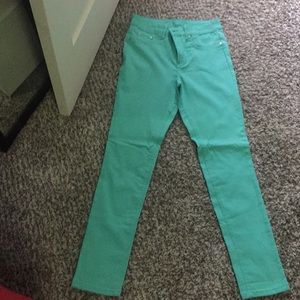 Turquoise stretchy Jeggings/leggings